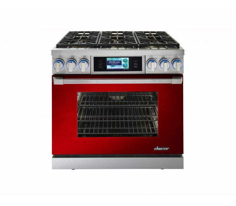 Discovery iQ™ 36-inch Dual-Fuel Range in DacorMatch™ 